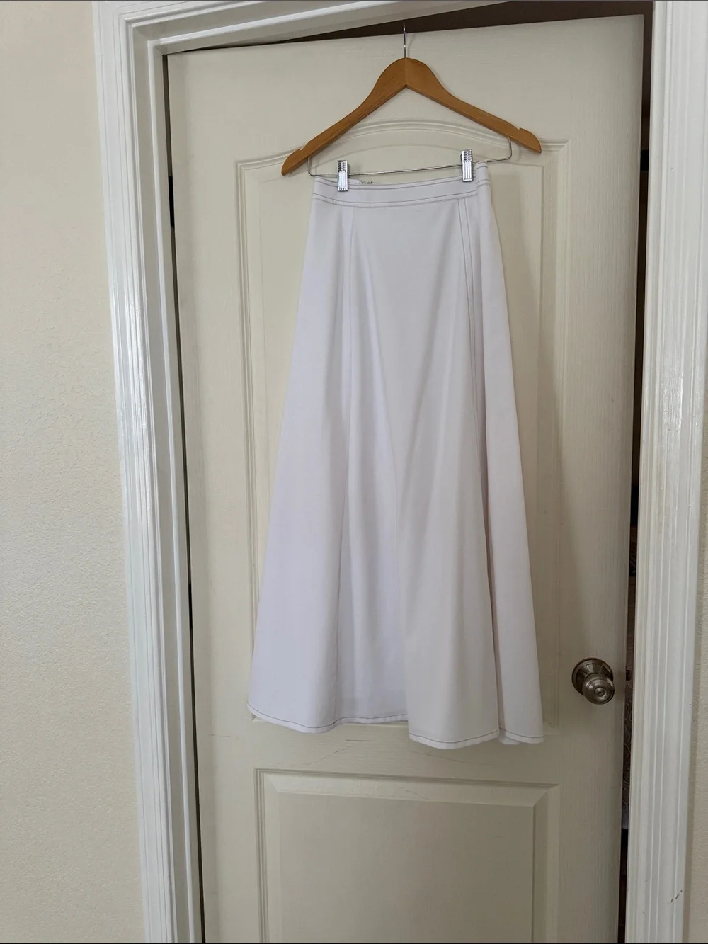 Vince Camuto White A-Line Maxi Skirt